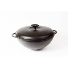 Кастрюля WOK с литыми ручками и крышкой с матовым покрытием