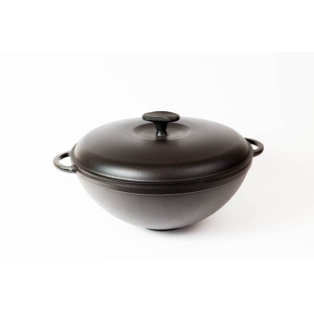 Кастрюля WOK с литыми ручками и крышкой с матовым покрытием