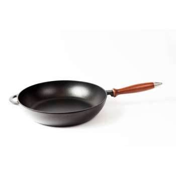 Сотейник с деревянной ручкой в матовом покрытии 