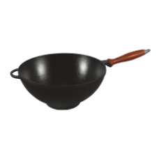 Кастрюля WOK с деревянной ручкой с матовым покрытием